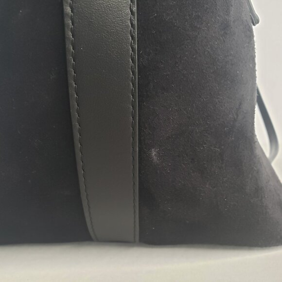 New LIFFNER Petite Penne Tote Suede Black - MSRP $695 - Picture 8 of 9